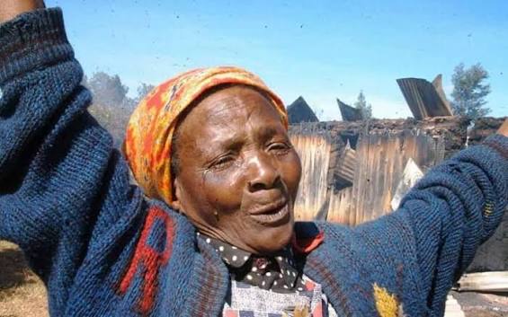 A close-up image of a viral woman screaming outside kiambaa church during 2007 pev in kenya. Photo/screengrab